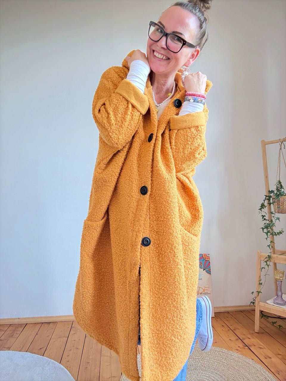 Mantel Jacke Glücksglocke Senfgelb - FROLLEIN KÄTHE Shop