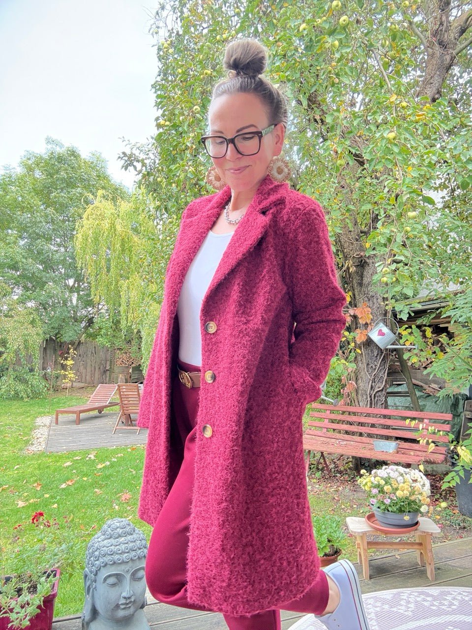 Mantel Jacke Wintertanz Eleganz Cherry / One Size - FROLLEIN KÄTHE Shop