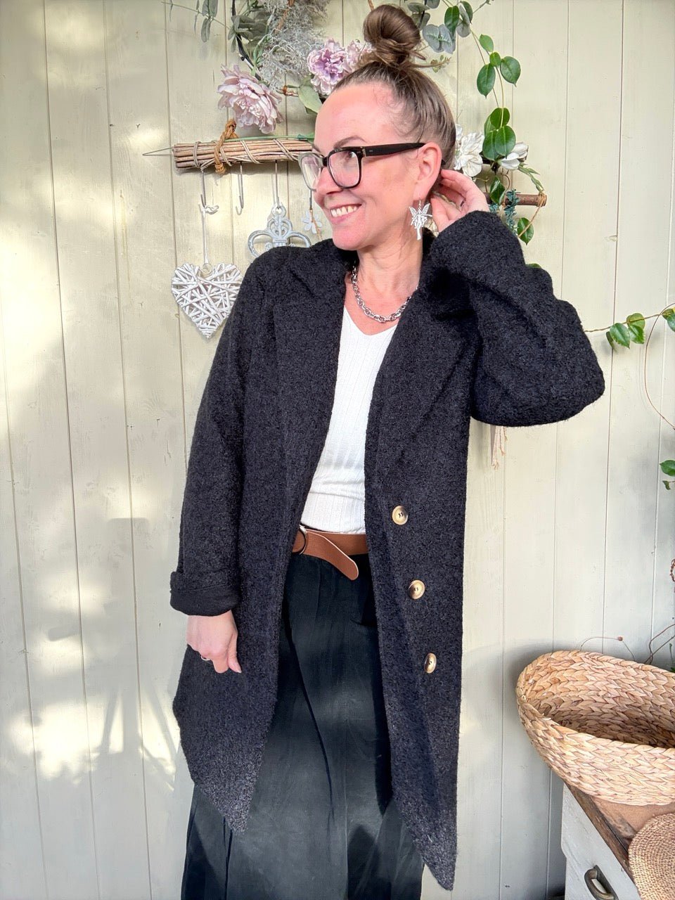 Mantel Jacke Wintertanz Eleganz Schwarz / One Size - FROLLEIN KÄTHE Shop