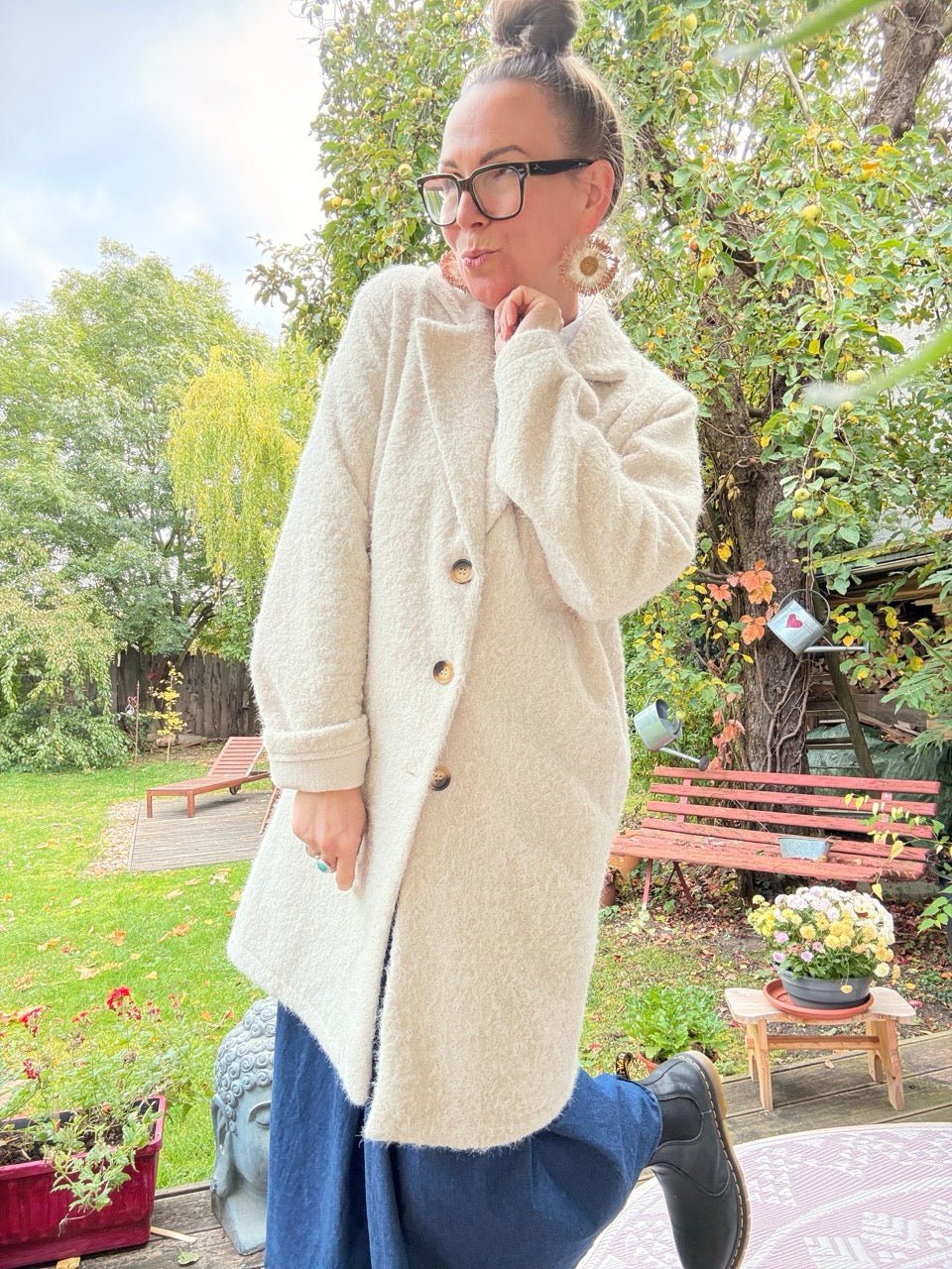 Mantel Jacke Wintertanz Eleganz Wollweiß / One Size - FROLLEIN KÄTHE Shop