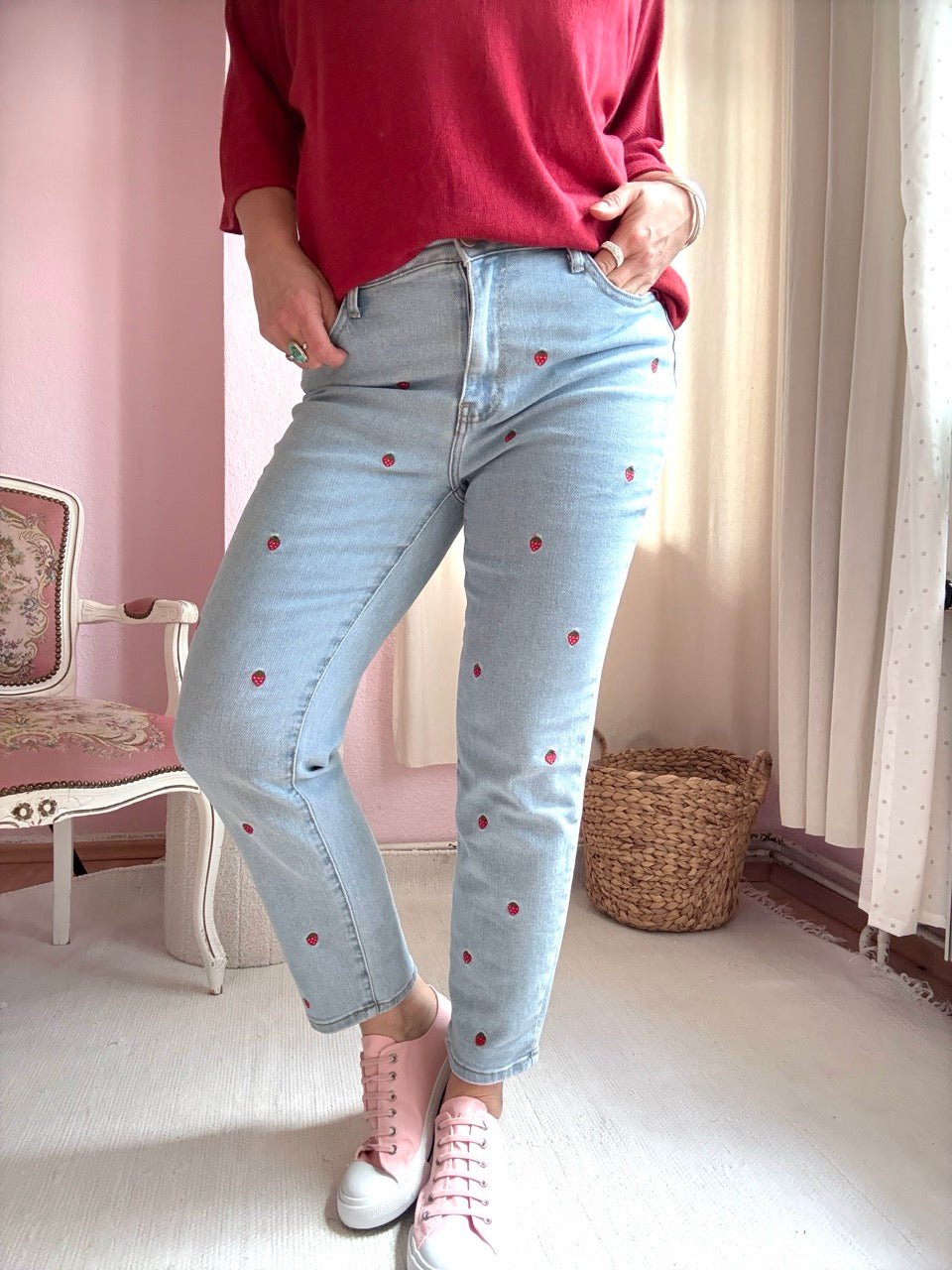 Mom Jeans Strawberry - FROLLEIN KÄTHE Shop