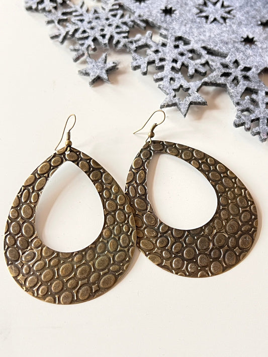 Ohrhänger Reliefmotiv Bronze - FROLLEIN KÄTHE Shop