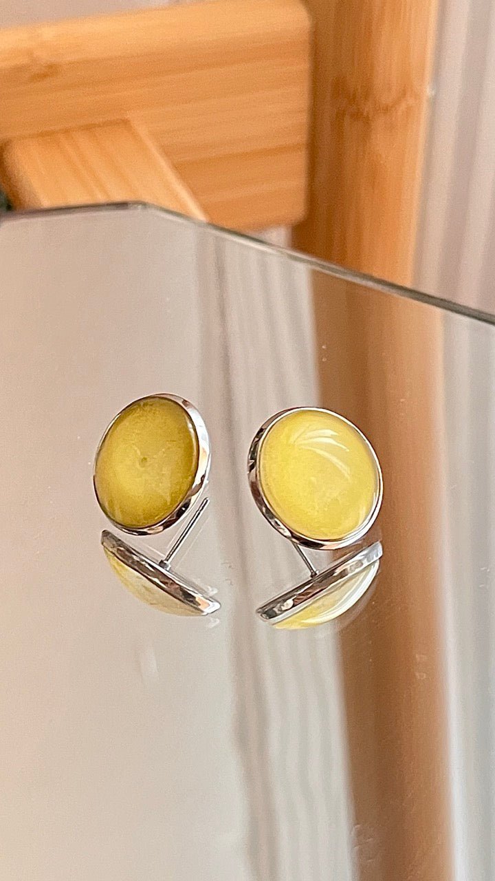 Ohrstecker Kiki Gelb Uni 16mm - FROLLEIN KÄTHE Shop