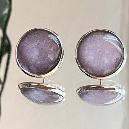 Ohrstecker Kiki Plum Uni 16mm - FROLLEIN KÄTHE Shop