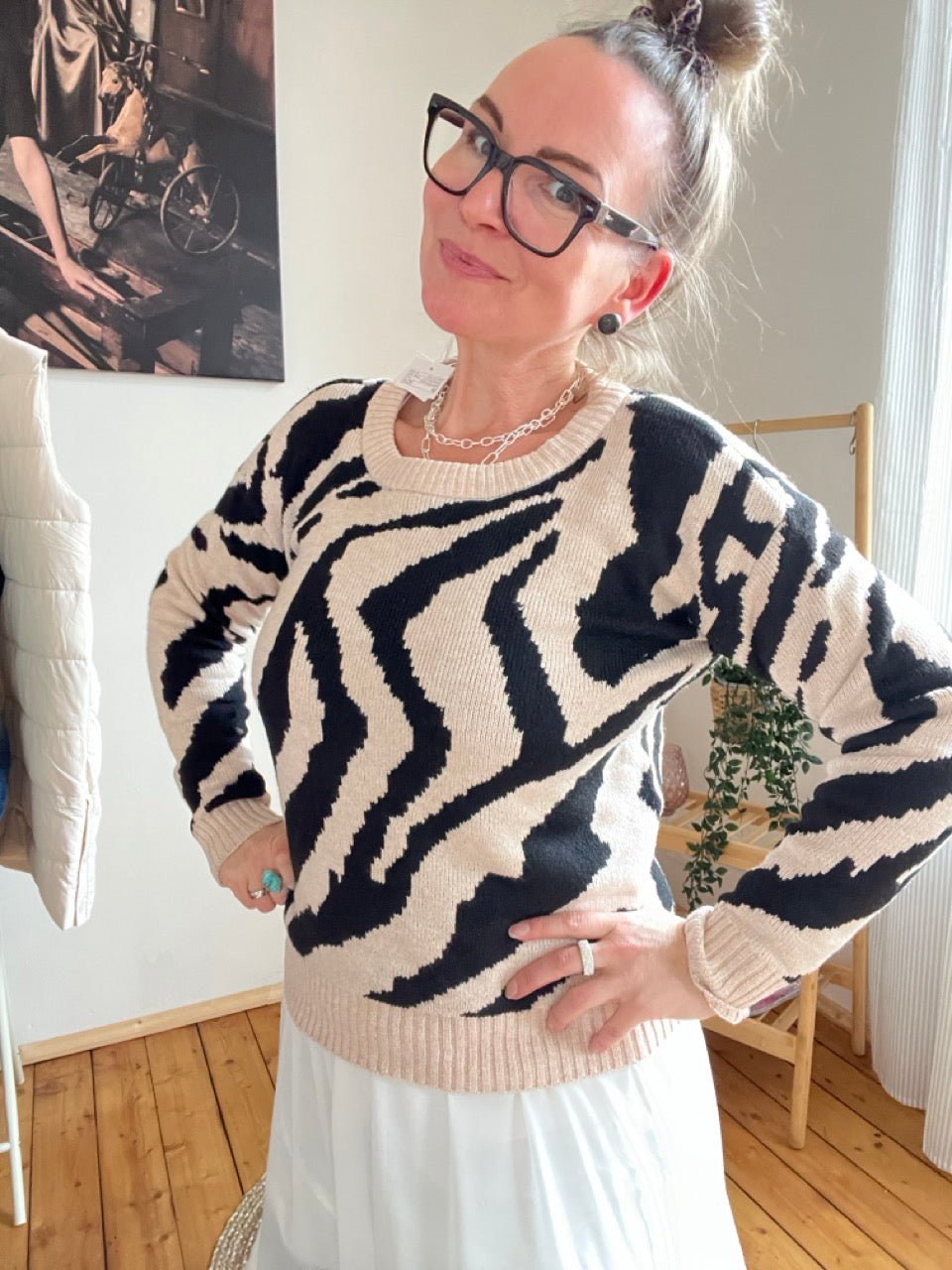 Pulli Animal Cream - FROLLEIN KÄTHE Shop