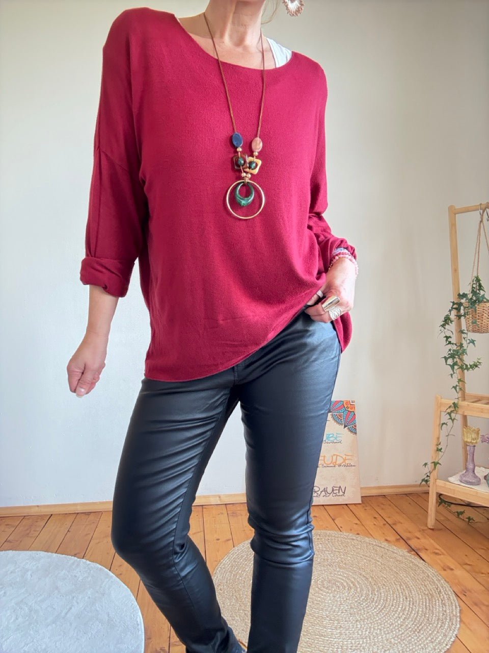 Pulli Bella Cherry mit Kette - FROLLEIN KÄTHE Shop