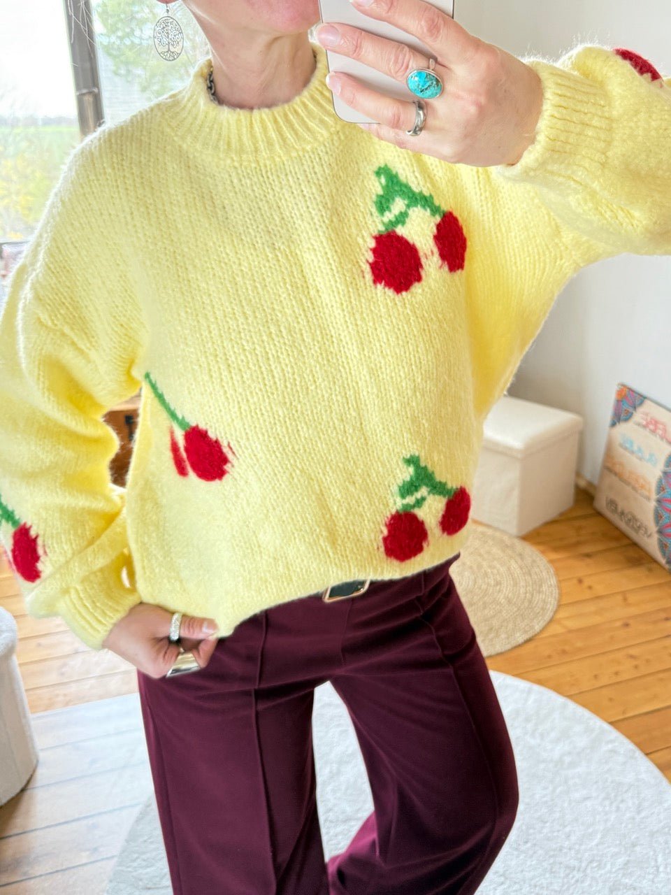 Pulli Cherry Sonnengelb - FROLLEIN KÄTHE Shop