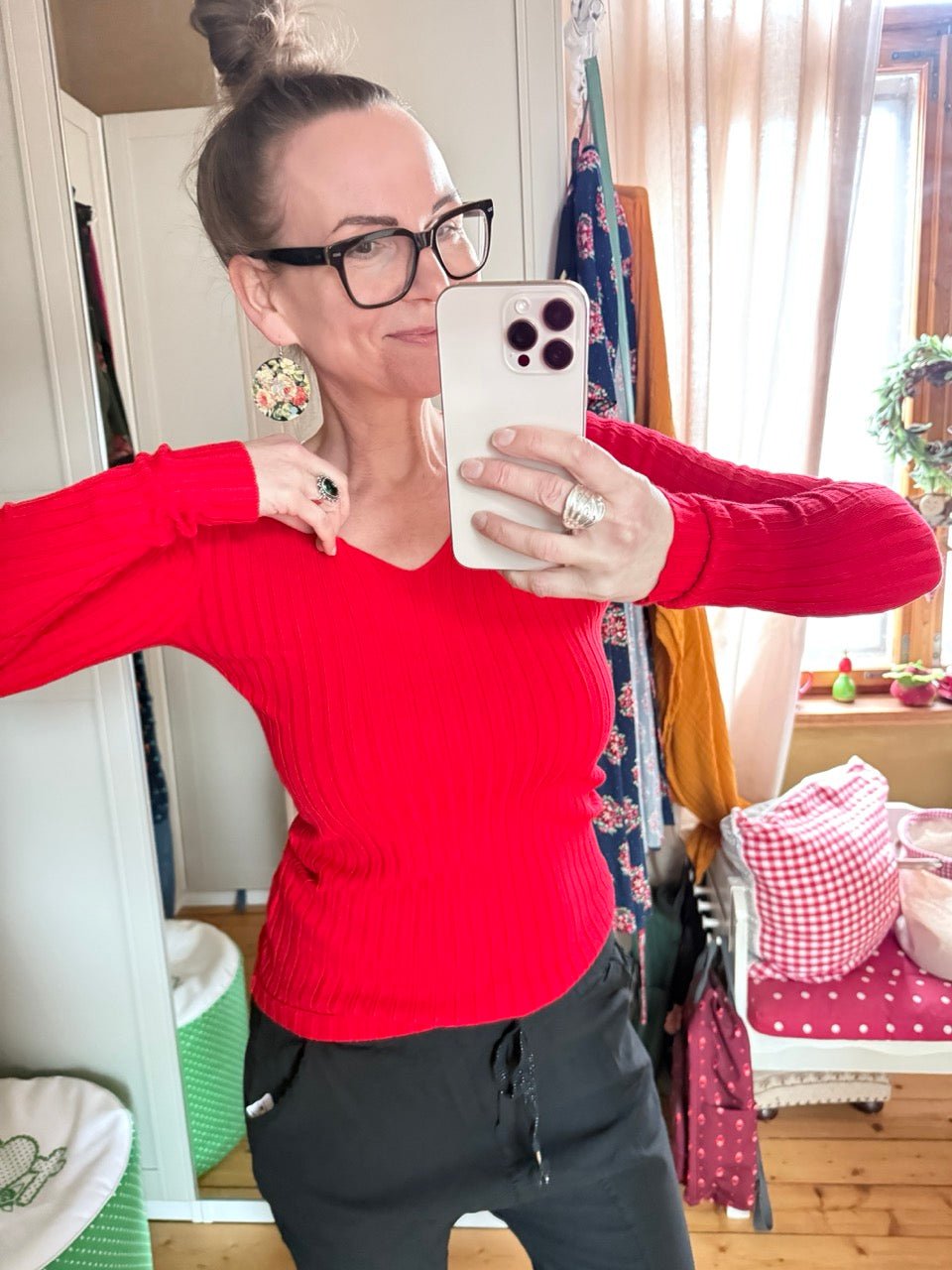Pulli Cleo Rot - FROLLEIN KÄTHE Shop