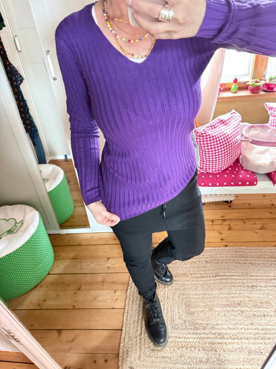 Pulli Cleo Violett - FROLLEIN KÄTHE Shop