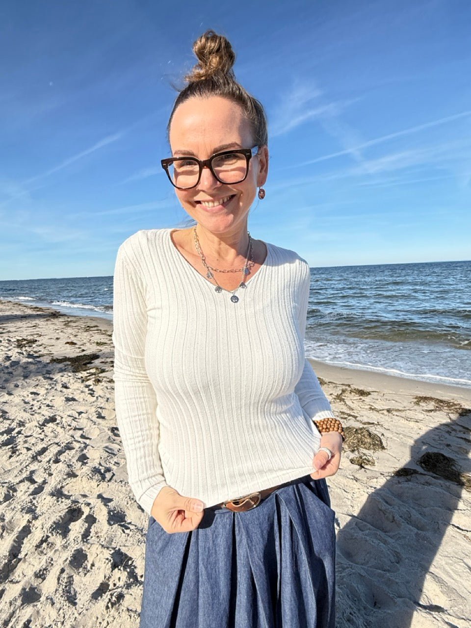 Pulli Cleo Wollweiß - FROLLEIN KÄTHE Shop