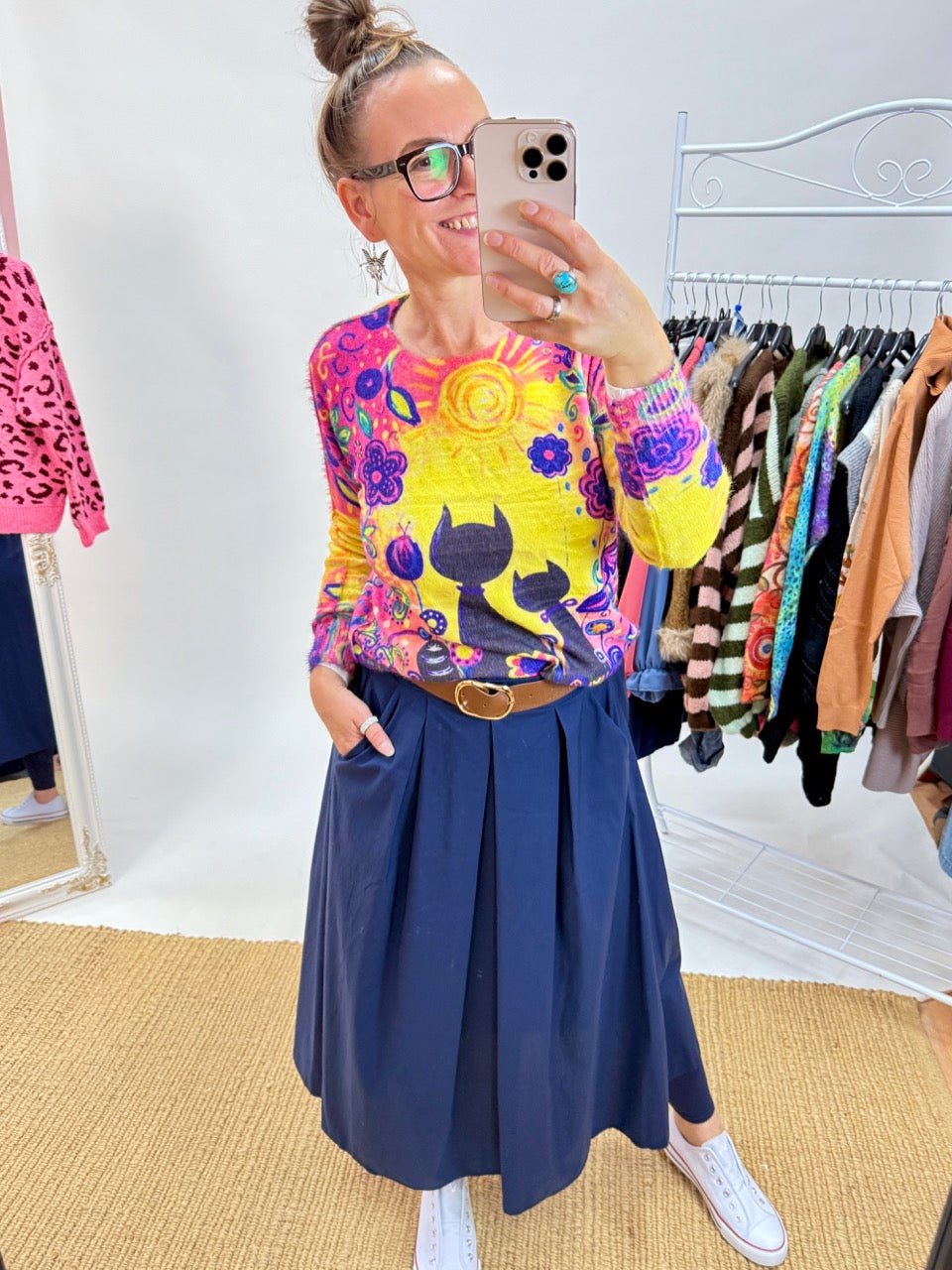 Pulli Color Edition Cat Violett - FROLLEIN KÄTHE Shop
