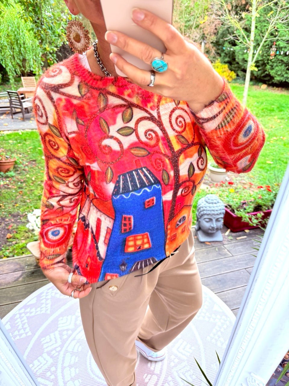 Pulli Color Edition Home Koralle - FROLLEIN KÄTHE Shop