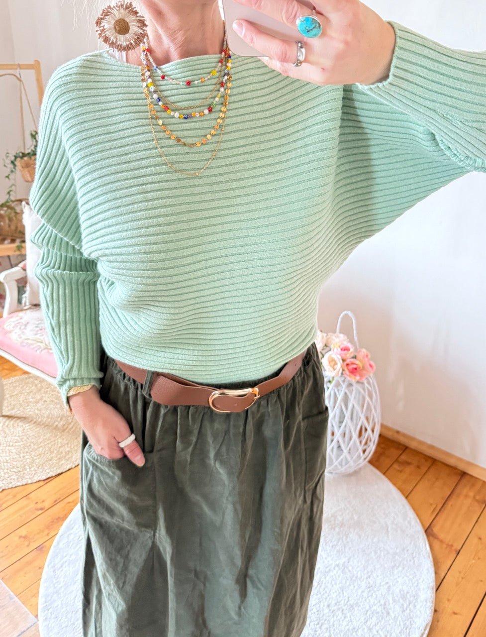 Pulli Frischluft Mint Grün - FROLLEIN KÄTHE Shop