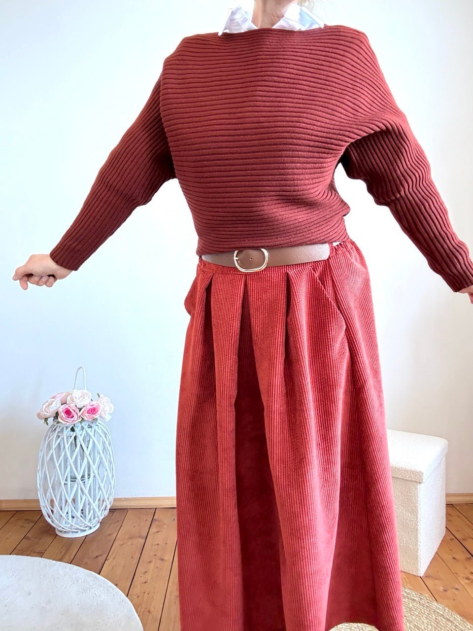 Pulli Frischluft Ziegelrot - FROLLEIN KÄTHE Shop