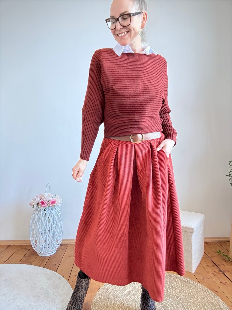 Pulli Frischluft Ziegelrot - FROLLEIN KÄTHE Shop