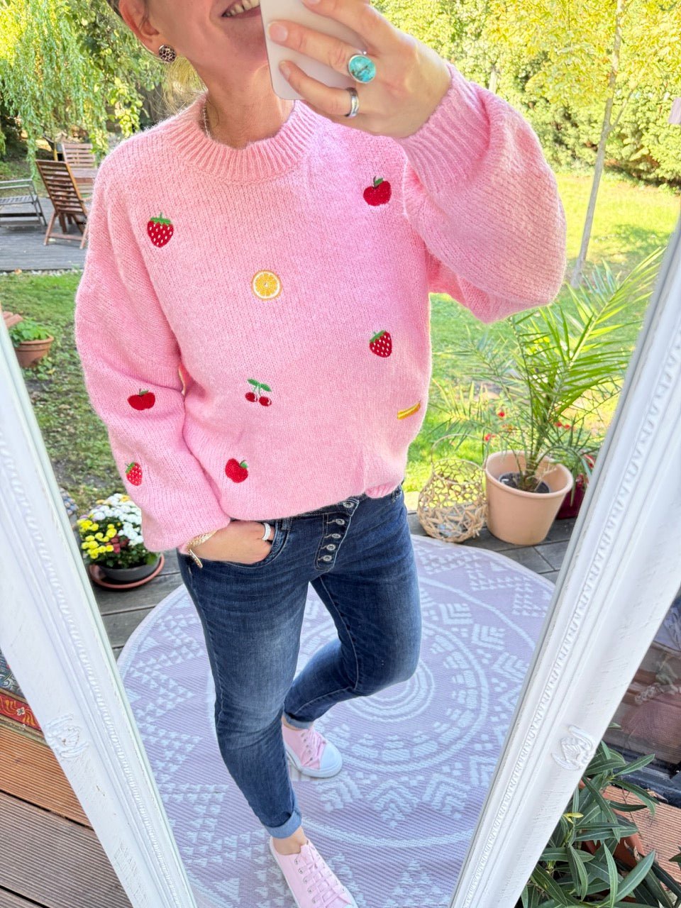 Pulli Fruit Rose Langarm - FROLLEIN KÄTHE Shop