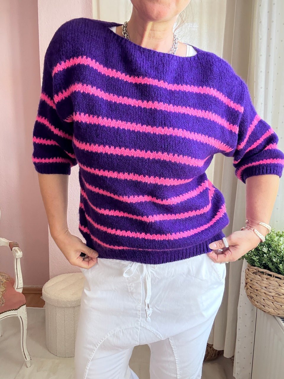 Pulli Good Day Violett - FROLLEIN KÄTHE Shop