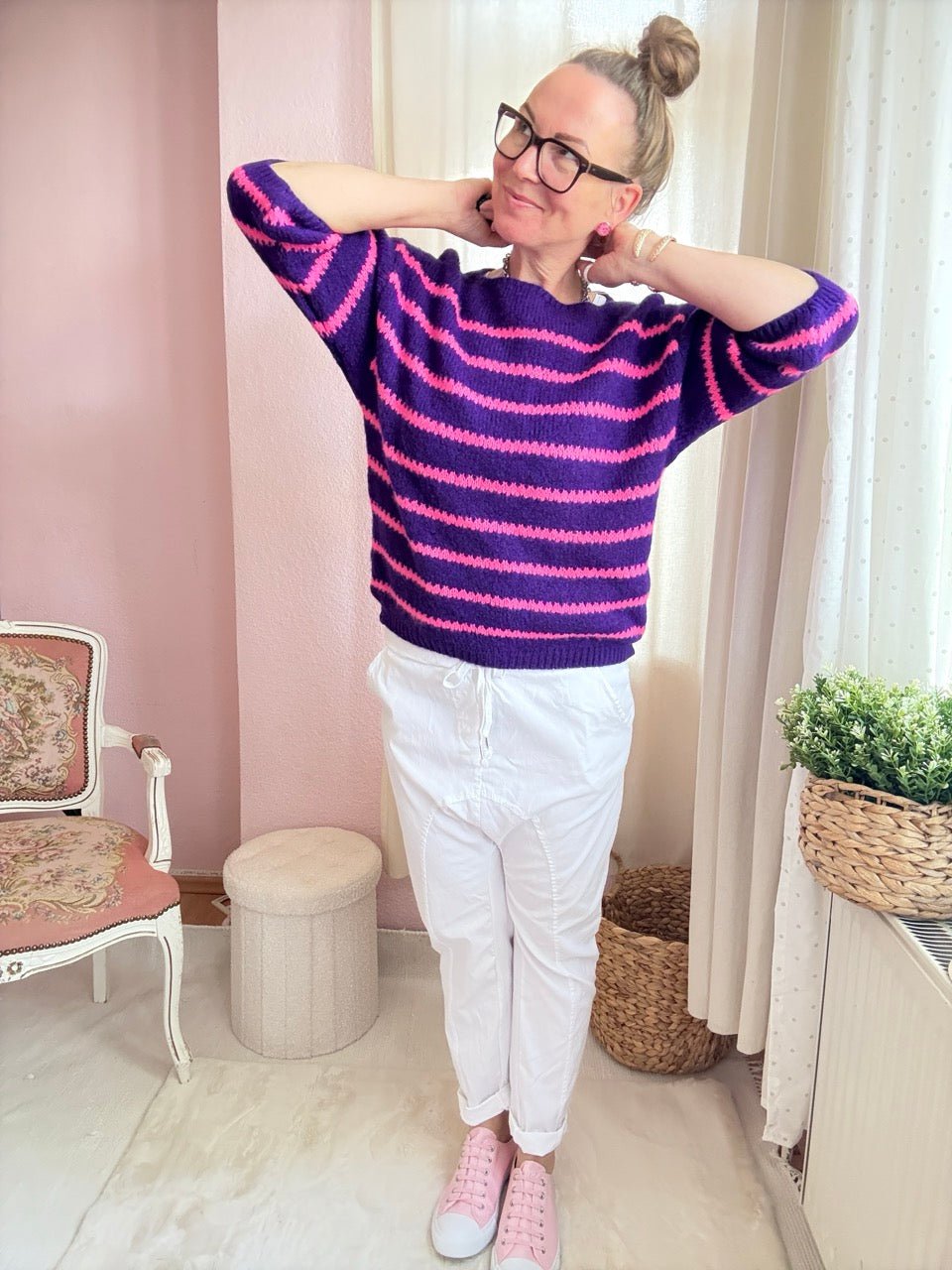Pulli Good Day Violett - FROLLEIN KÄTHE Shop