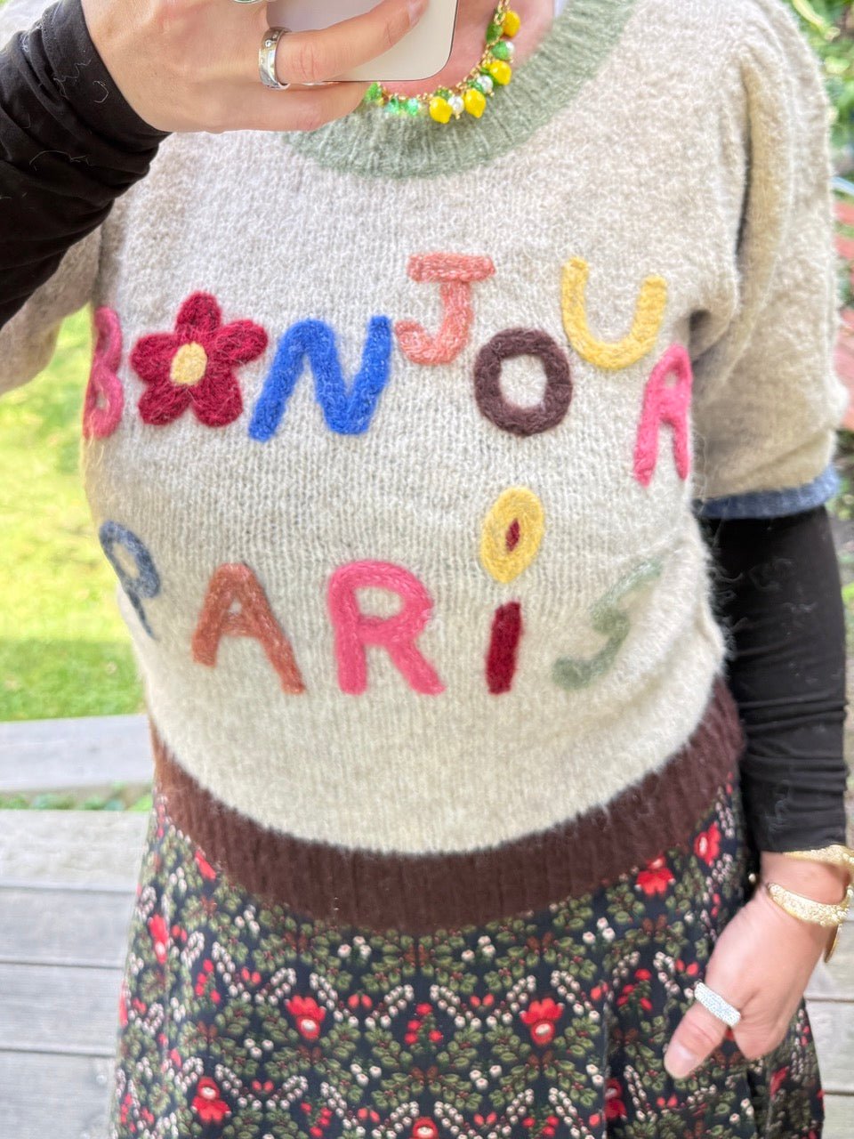 Pulli Hello Paris Beige - FROLLEIN KÄTHE Shop