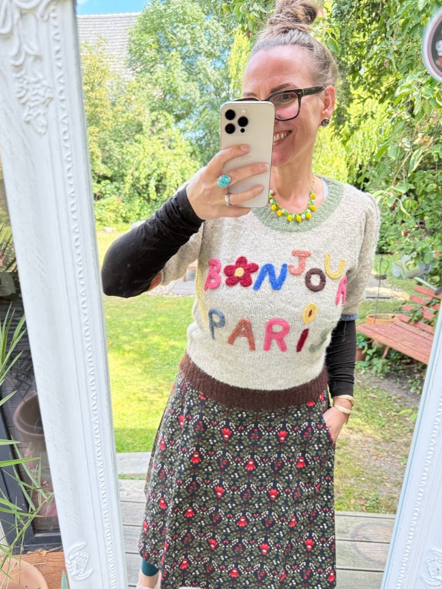 Pulli Hello Paris Beige - FROLLEIN KÄTHE Shop