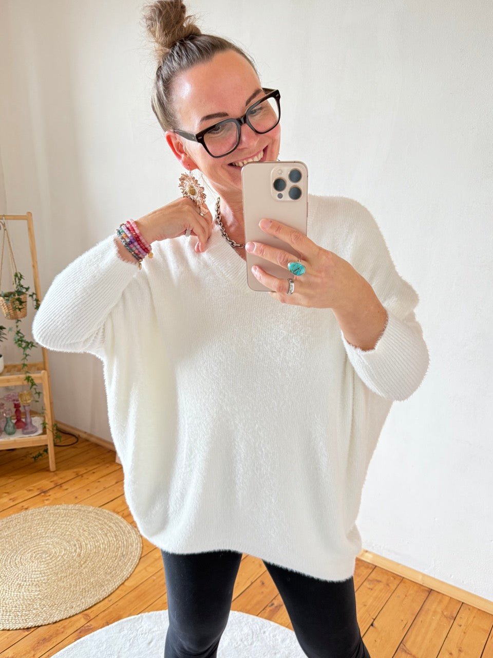 Pulli Herzmoment Wollweiß - FROLLEIN KÄTHE Shop