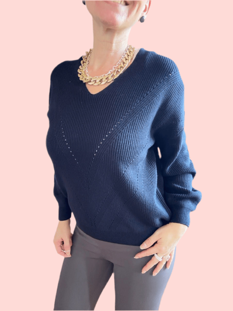 Pulli Hilda Dunkelblau - FROLLEIN KÄTHE Shop
