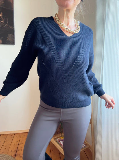 Pulli Hilda Dunkelblau - FROLLEIN KÄTHE Shop
