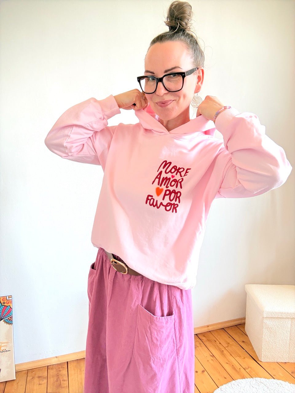 Pulli Hoodie Amor Rose - FROLLEIN KÄTHE Shop