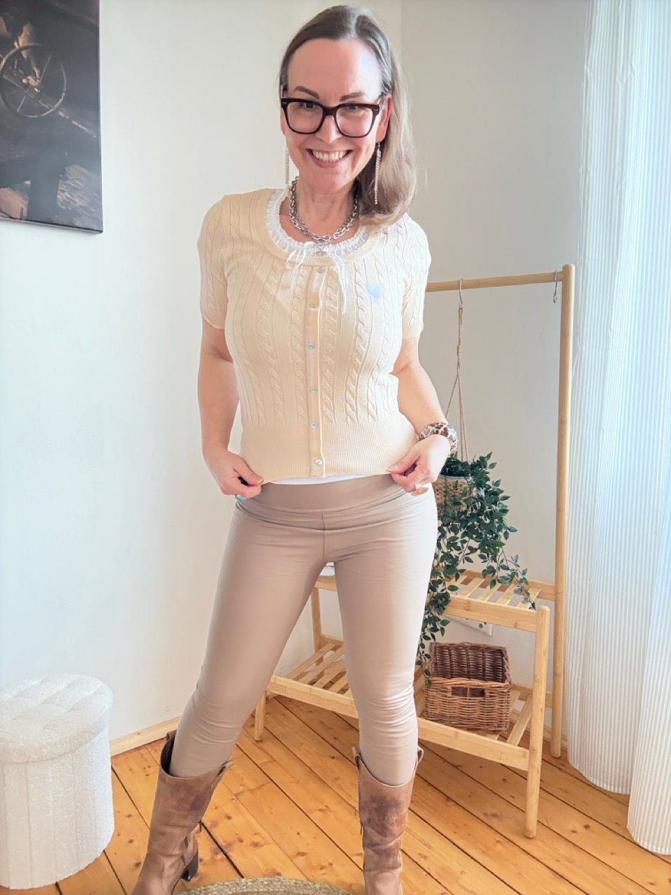 Pulli kurzarm Gerda Cream - FROLLEIN KÄTHE Shop