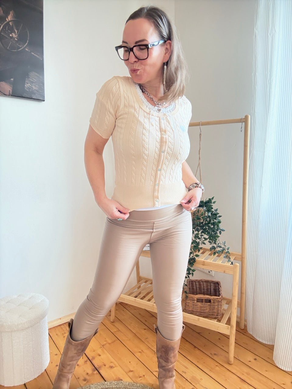 Pulli kurzarm Gerda Cream - FROLLEIN KÄTHE Shop