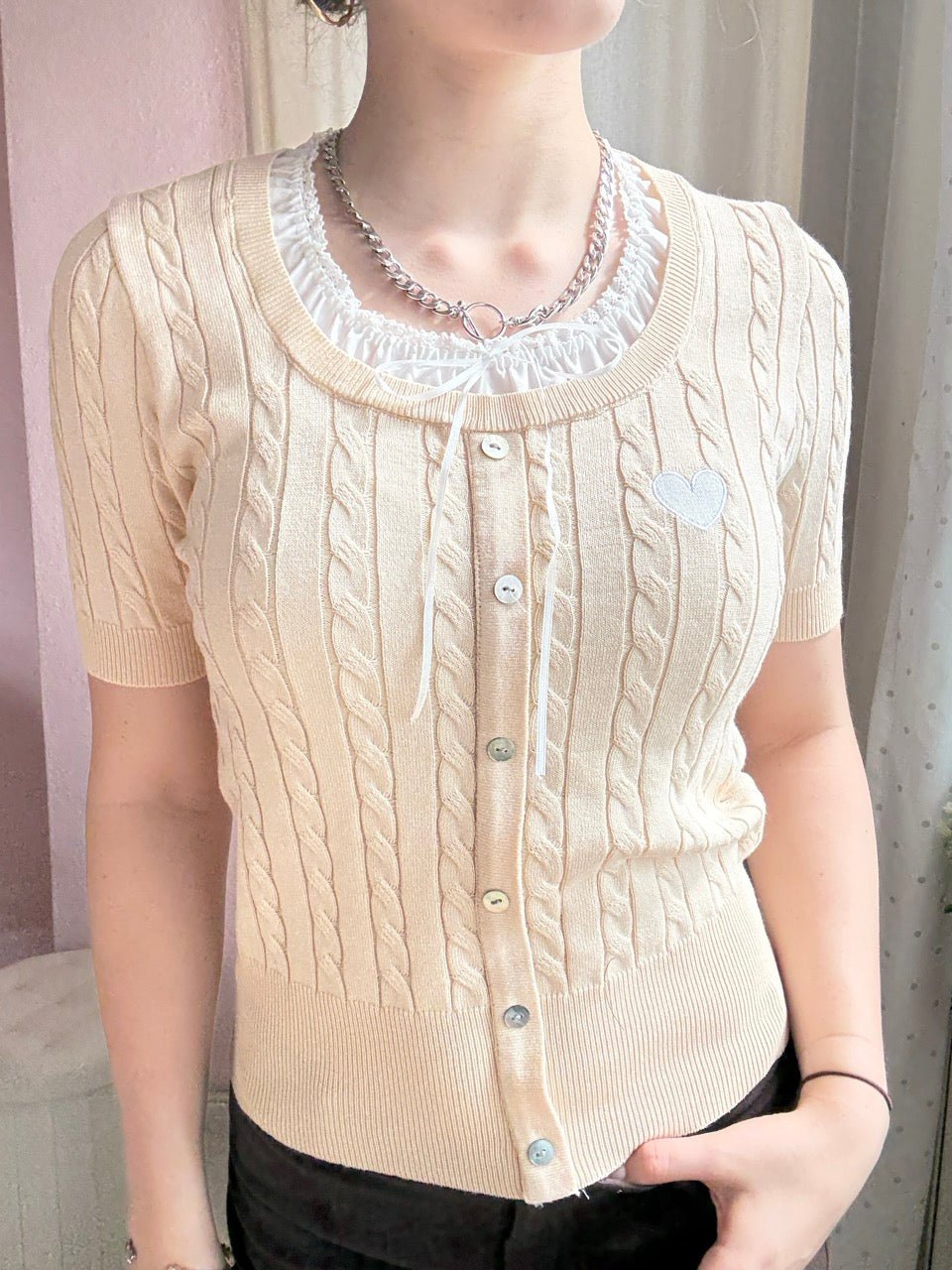 Pulli kurzarm Gerda Cream - FROLLEIN KÄTHE Shop