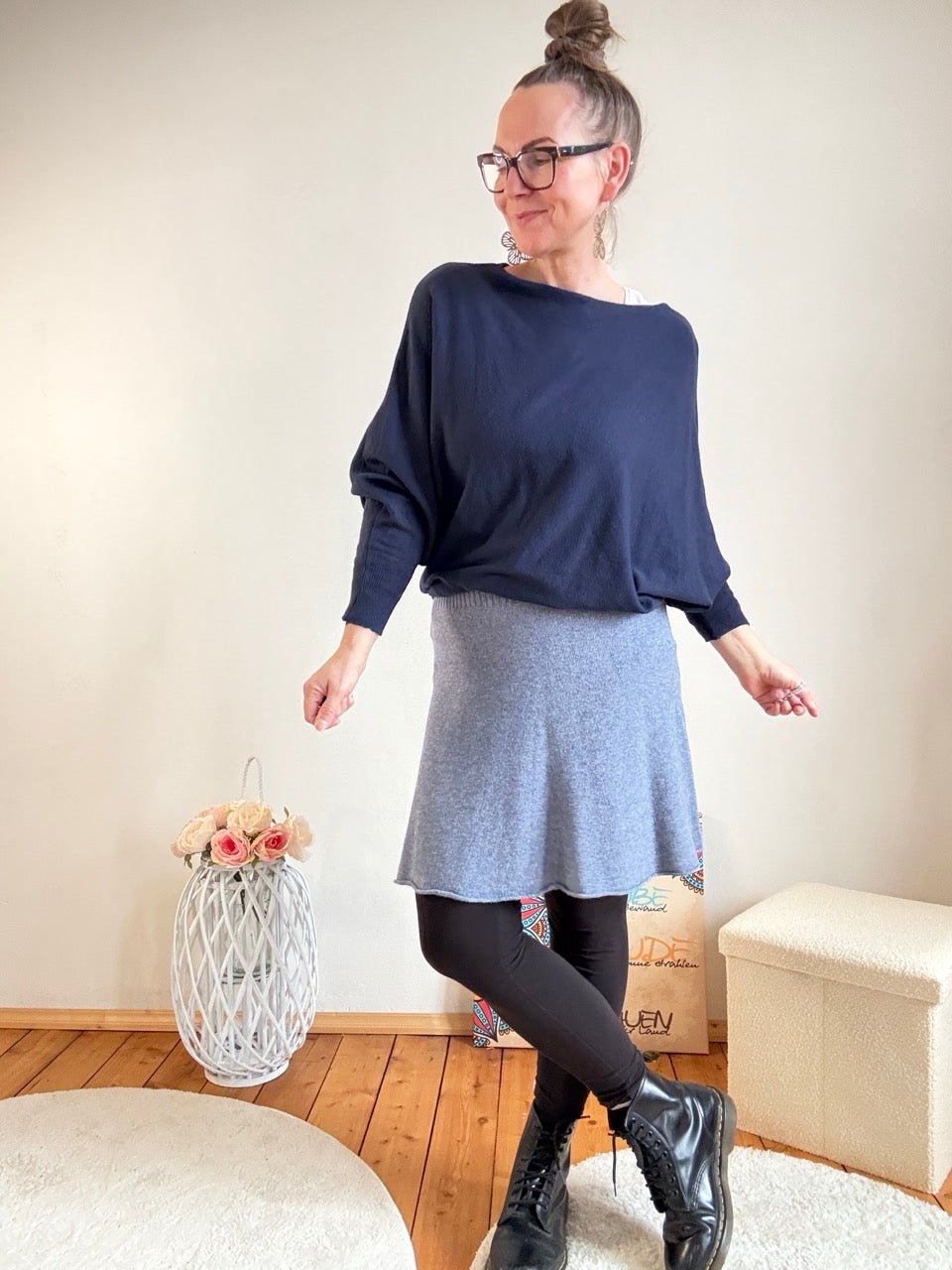 Pulli Kuschelglück Blau - FROLLEIN KÄTHE Shop