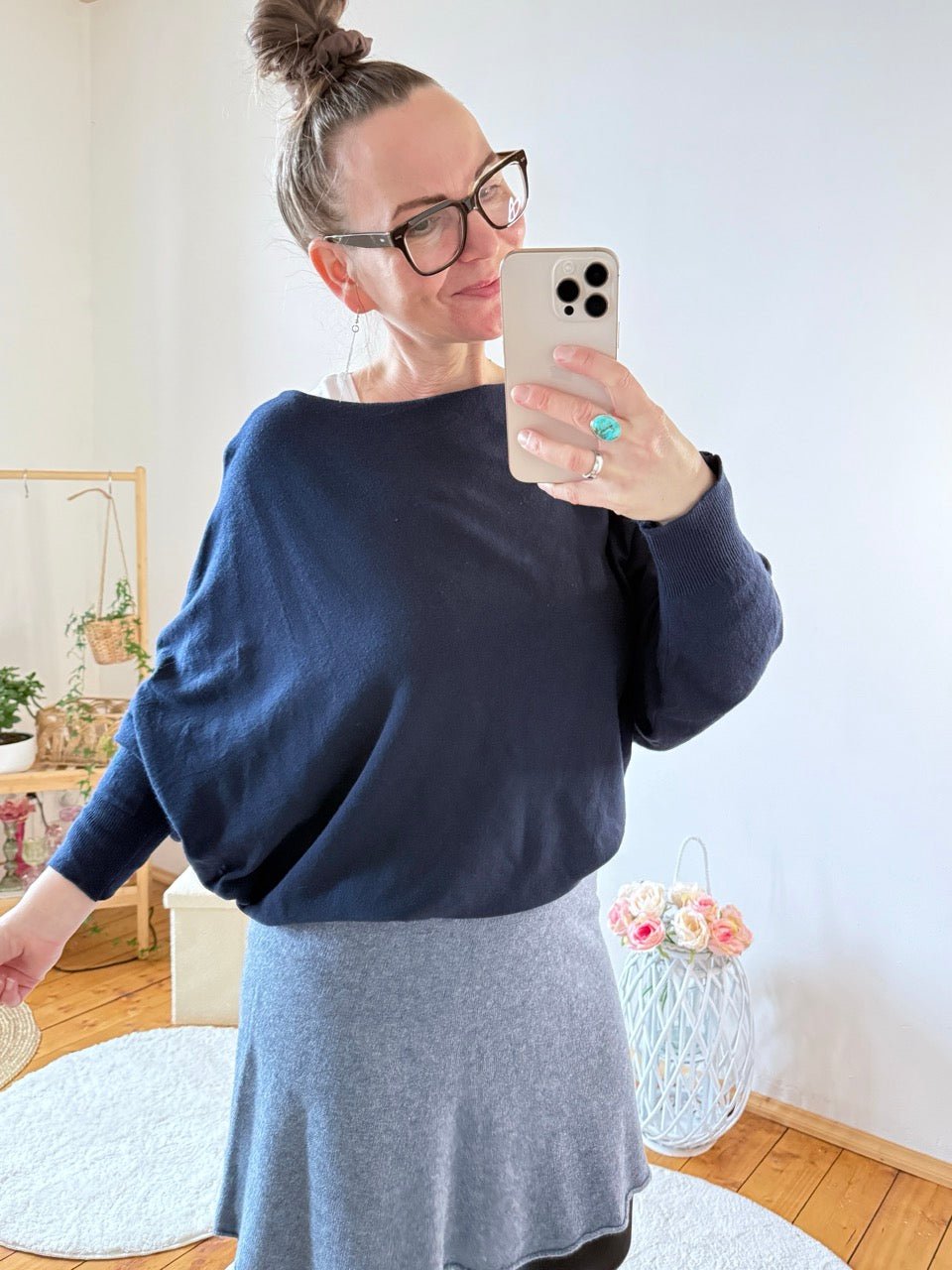 Pulli Kuschelglück Blau - FROLLEIN KÄTHE Shop