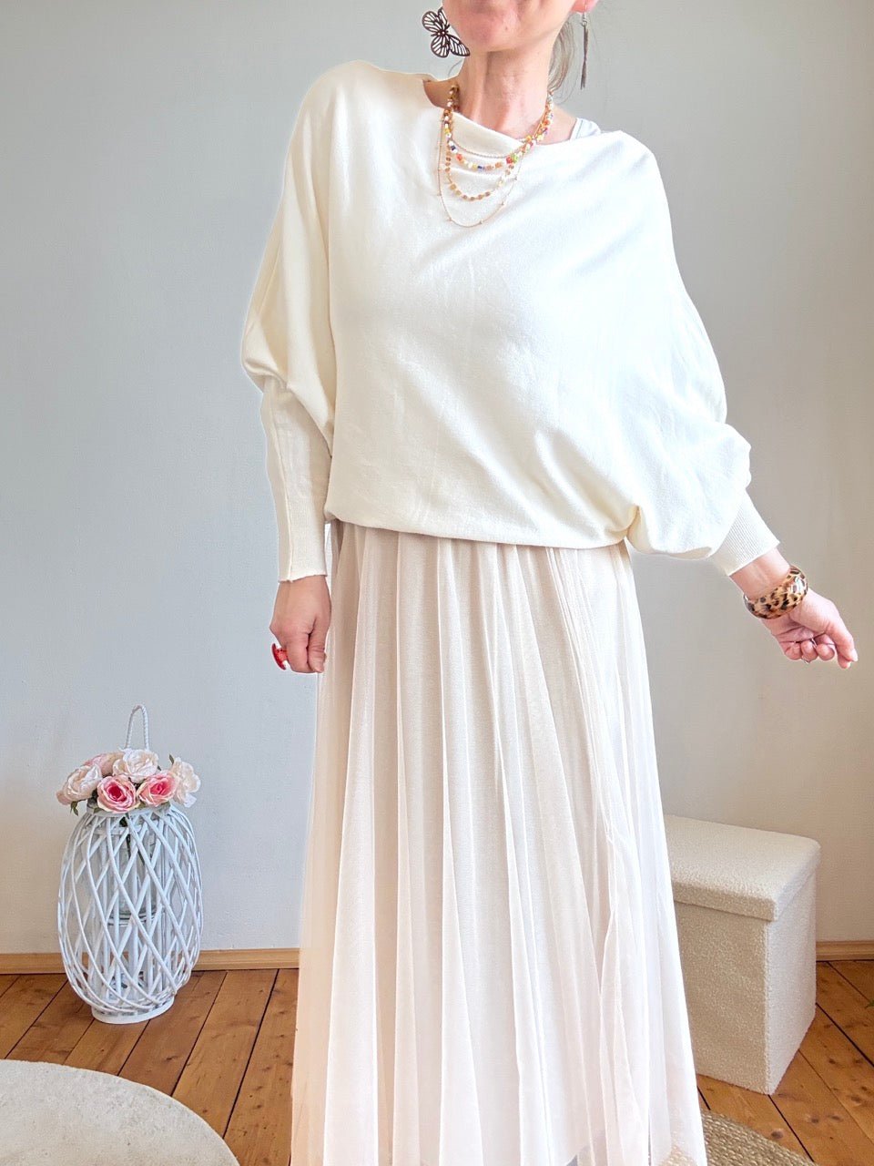 Pulli Kuschelglück Wollweiß - FROLLEIN KÄTHE Shop