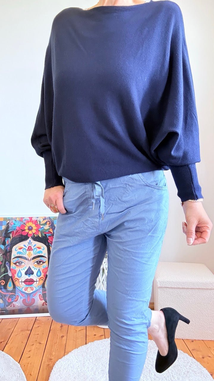 Pulli Kuschelglück Blau - FROLLEIN KÄTHE Shop