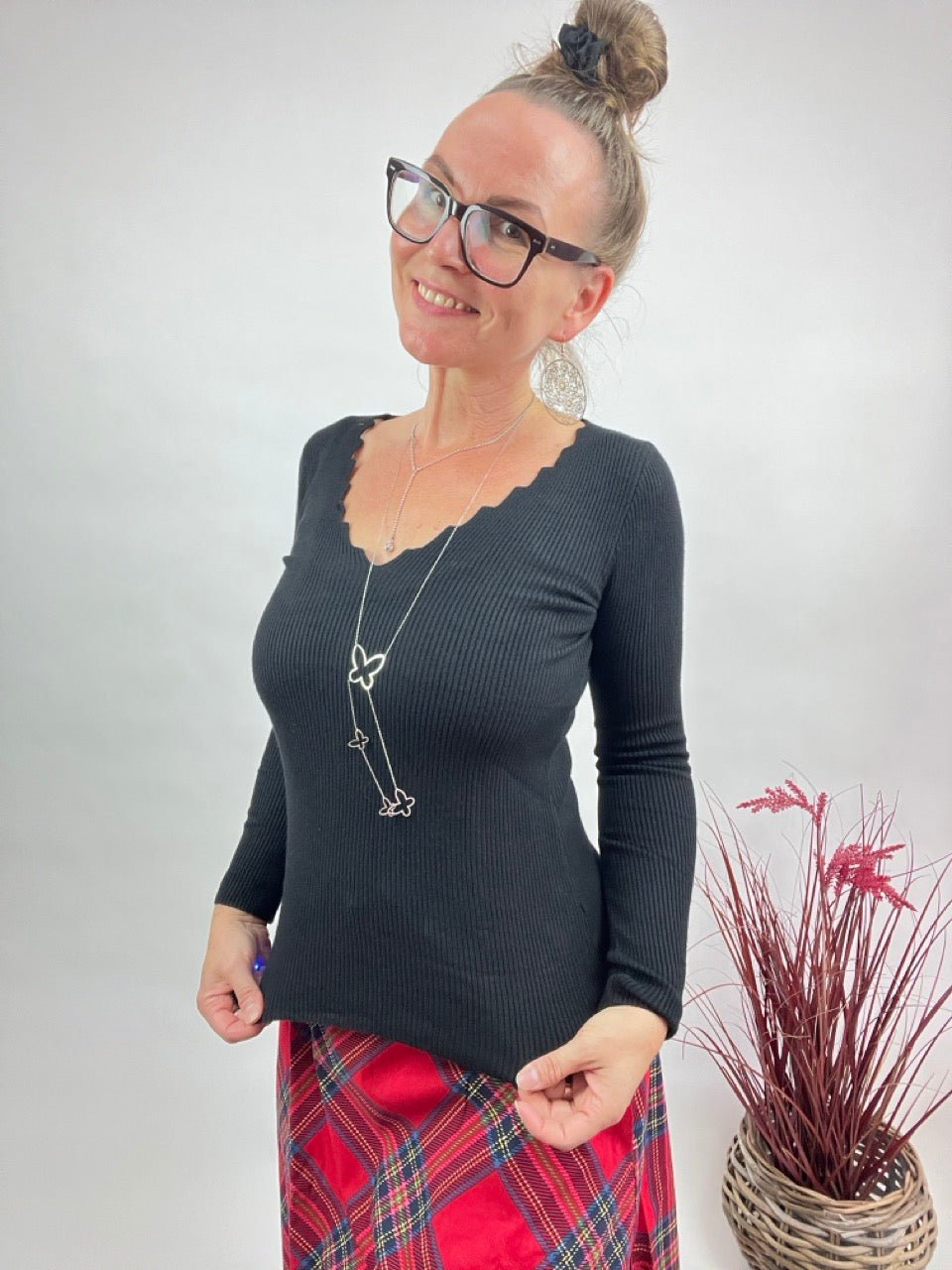 Pulli Lina Schwarz NEU! - FROLLEIN KÄTHE Shop