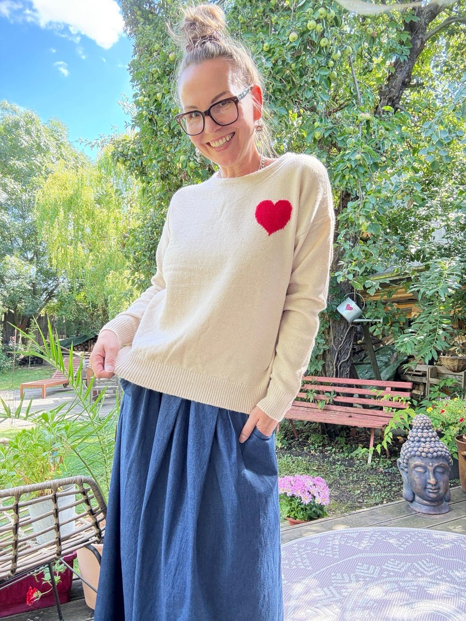 Pulli Love Beige - FROLLEIN KÄTHE Shop
