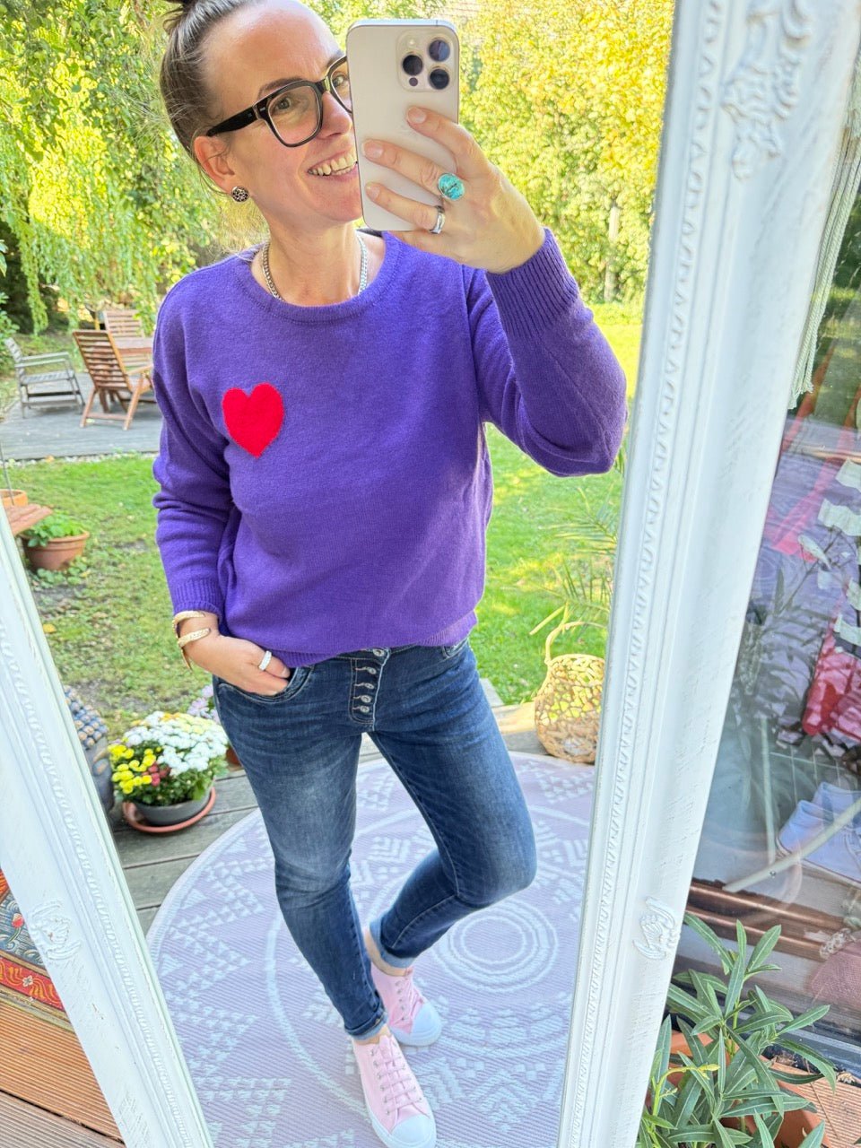 Pulli Love Violett - FROLLEIN KÄTHE Shop