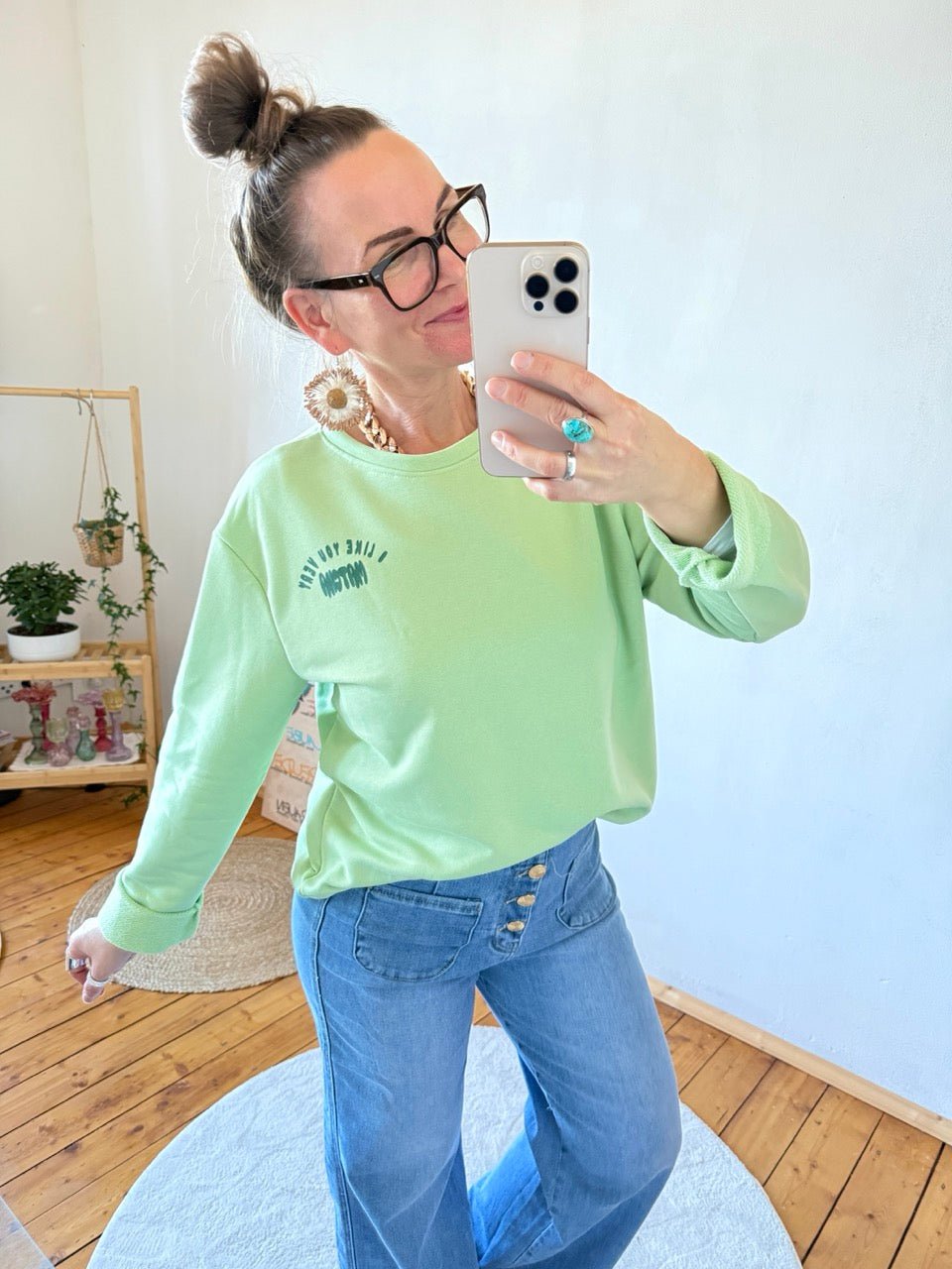Pulli Matcha Love Mint Grün - FROLLEIN KÄTHE Shop