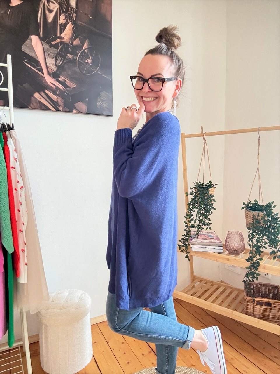 Pulli Me Time Blau - FROLLEIN KÄTHE Shop