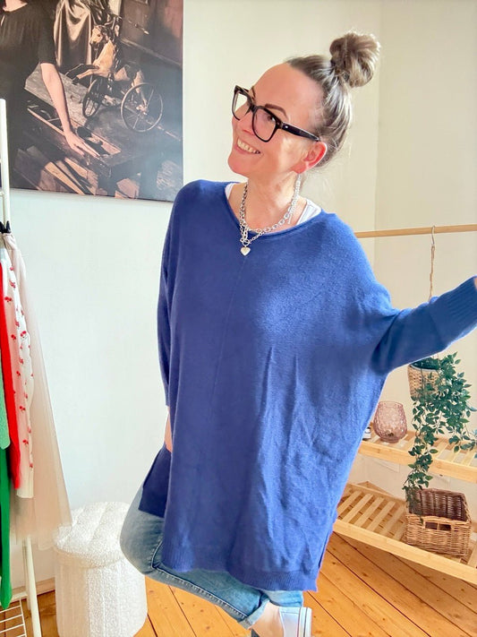 Pulli Me Time Blau - FROLLEIN KÄTHE Shop