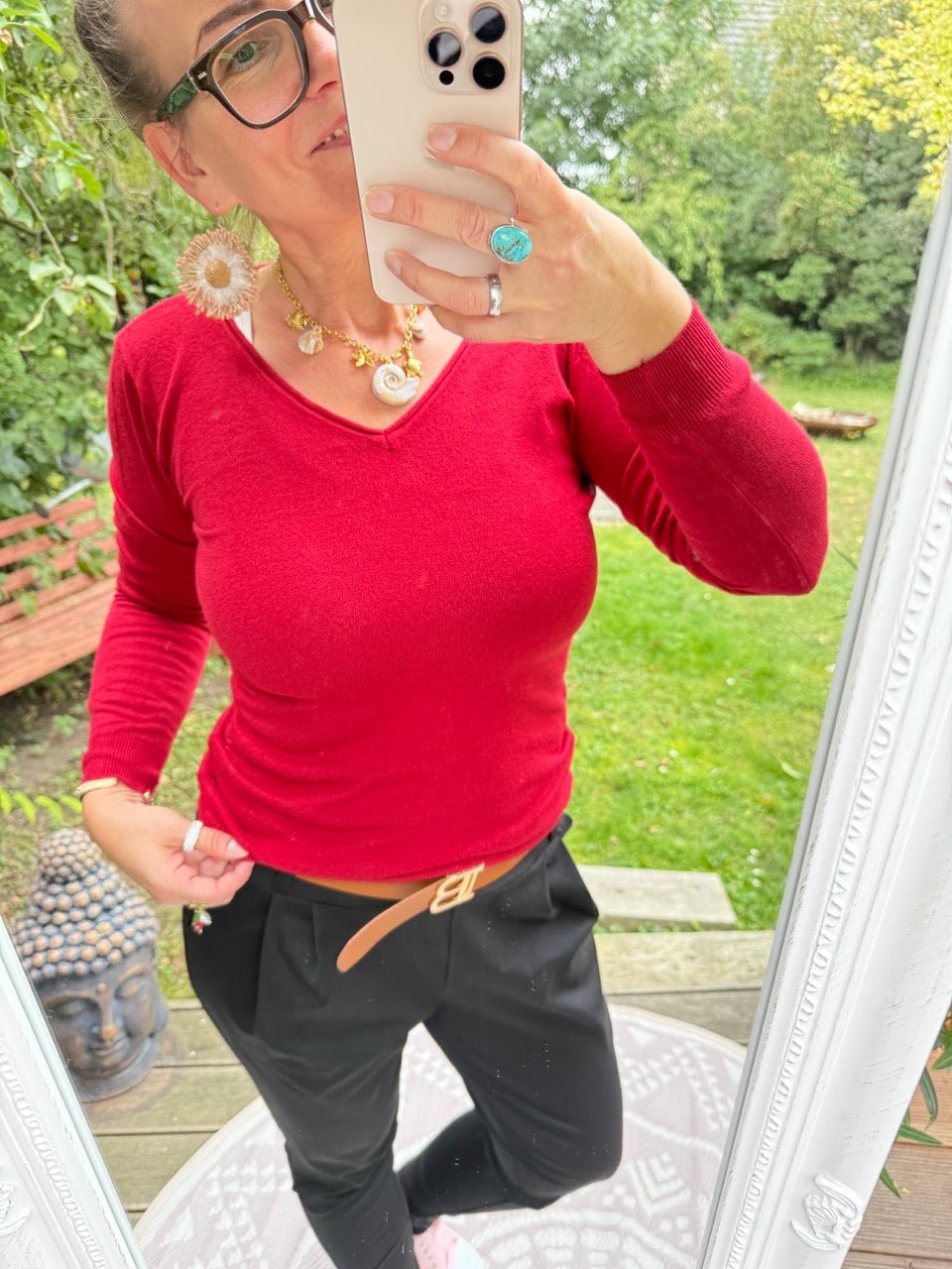Pulli Morgenstund Cherry - FROLLEIN KÄTHE Shop