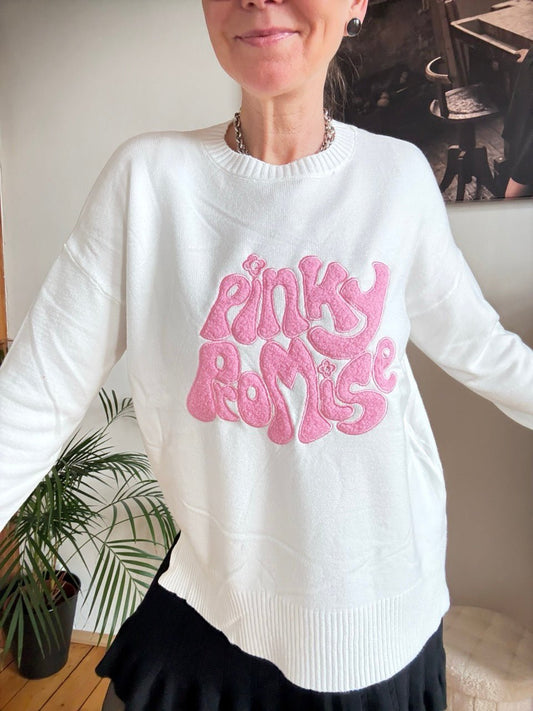 Pulli Pinky Promise Weiß - FROLLEIN KÄTHE Shop
