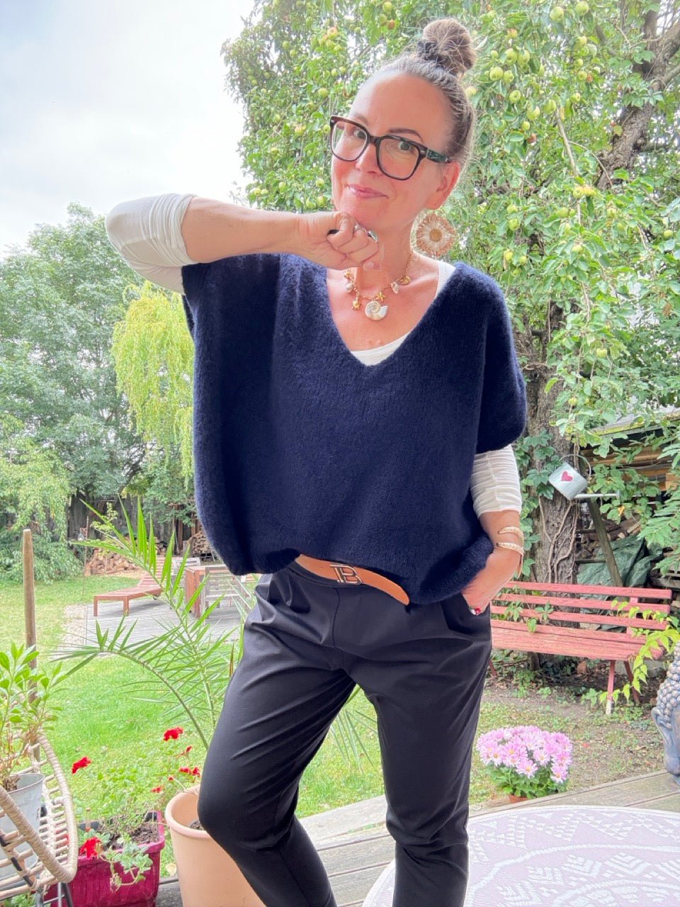 Pulli / Pullunder Cozy Dream Dunkelblau - FROLLEIN KÄTHE Shop