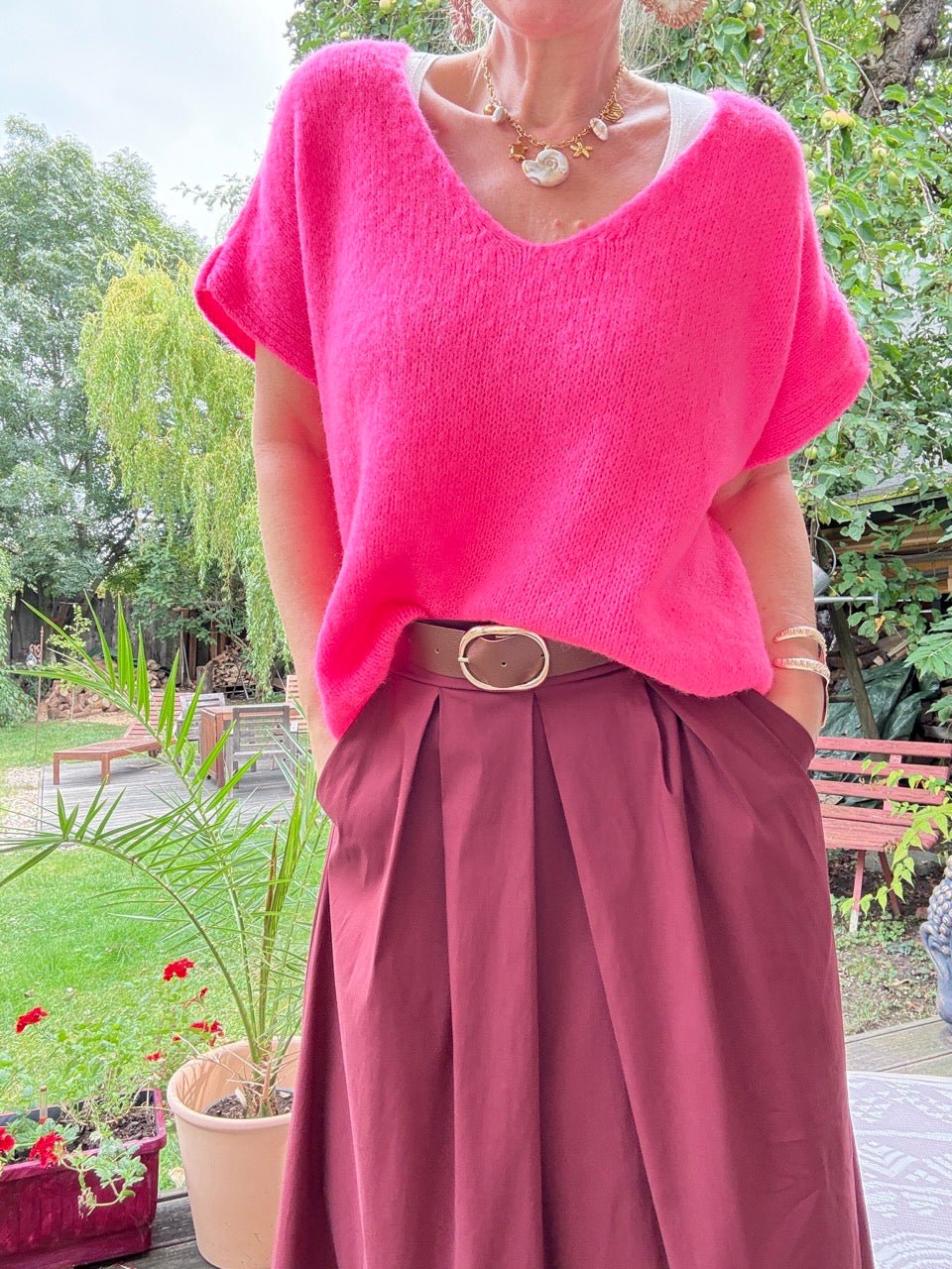 Pulli / Pullunder Cozy Dream Fuchsia - FROLLEIN KÄTHE Shop