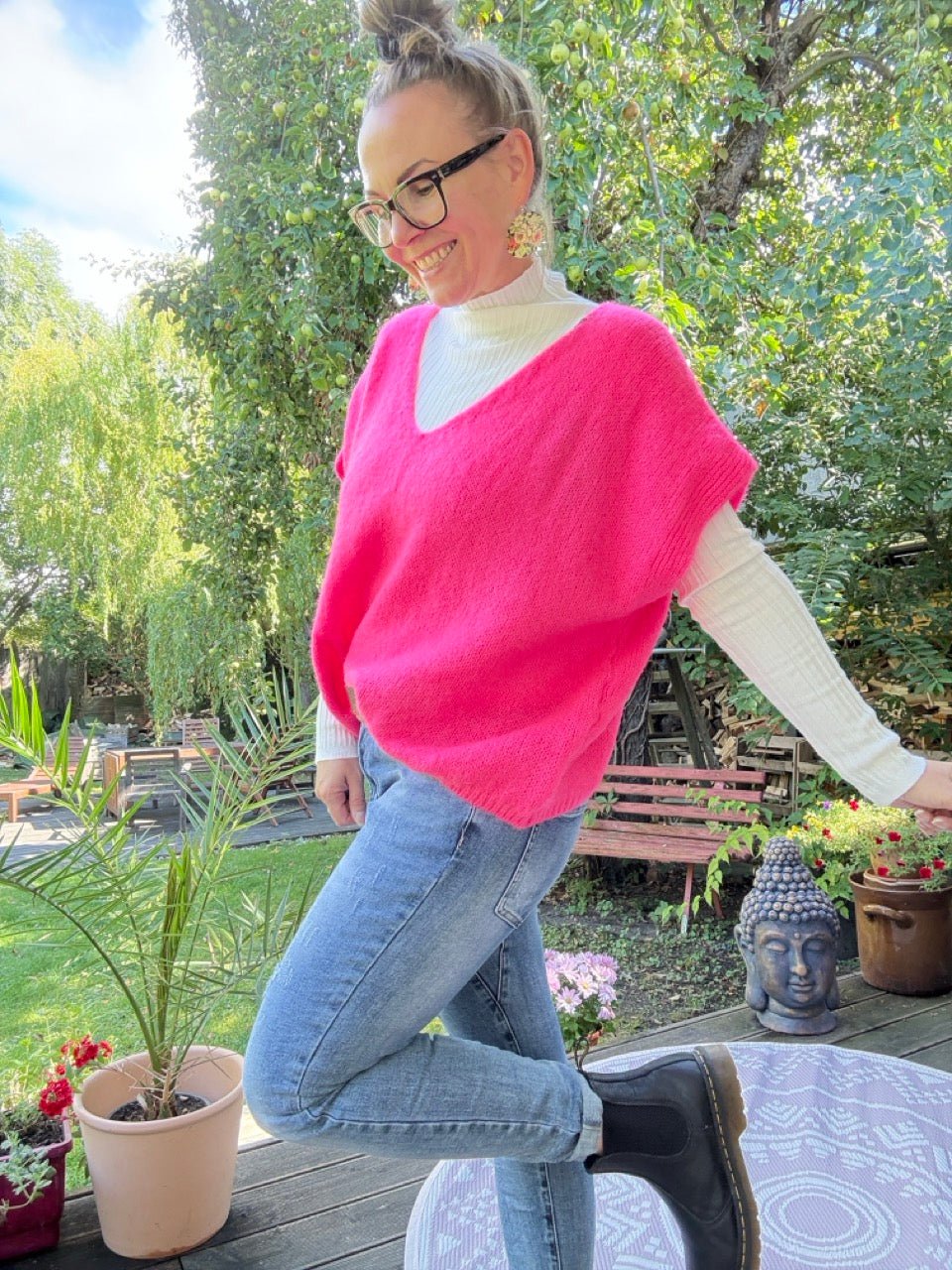 Pulli / Pullunder Cozy Dream Fuchsia - FROLLEIN KÄTHE Shop