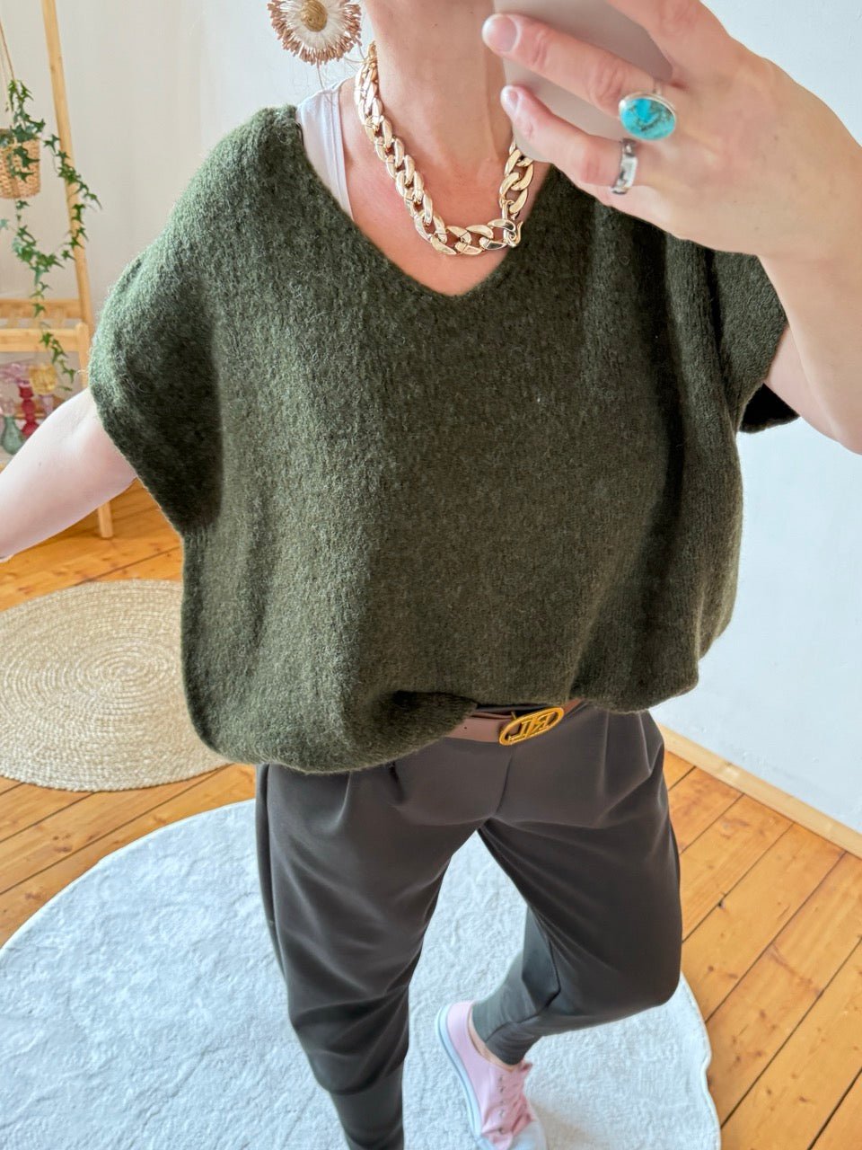 Pulli / Pullunder Cozy Dream Olive - FROLLEIN KÄTHE Shop