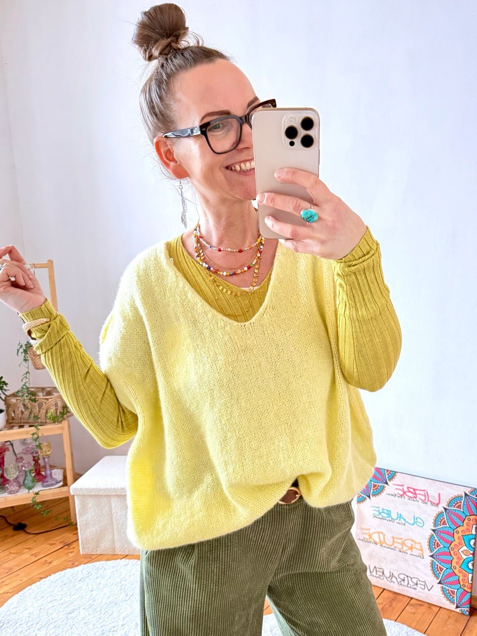 Pulli / Pullunder Cozy Dream Sonnen Gelb - FROLLEIN KÄTHE Shop