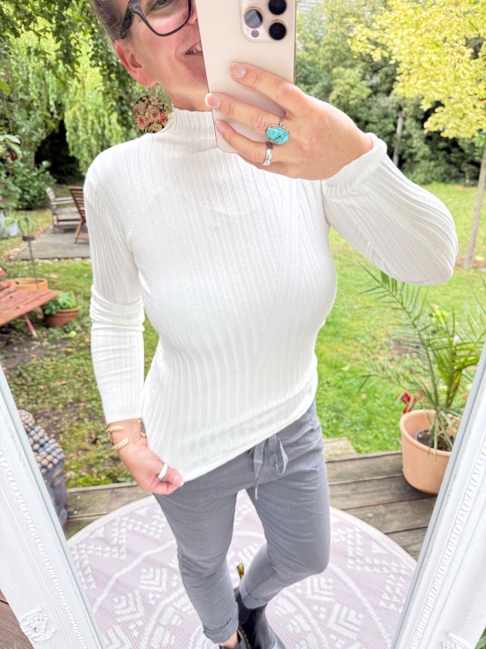 Pulli Sinja Wollweiß - FROLLEIN KÄTHE Shop
