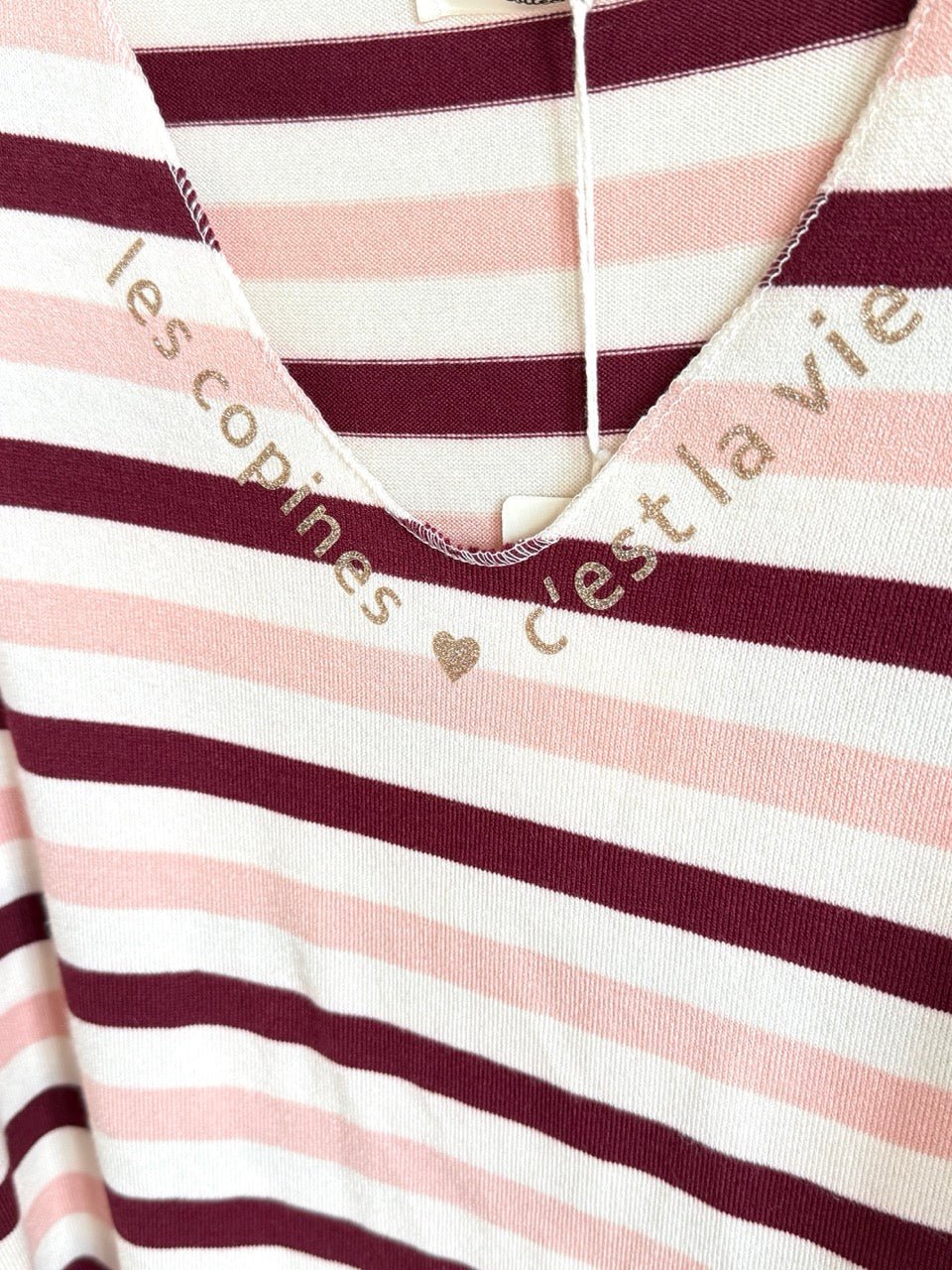 Pulli Streifenliebe Cream Berry & Blau - FROLLEIN KÄTHE Shop